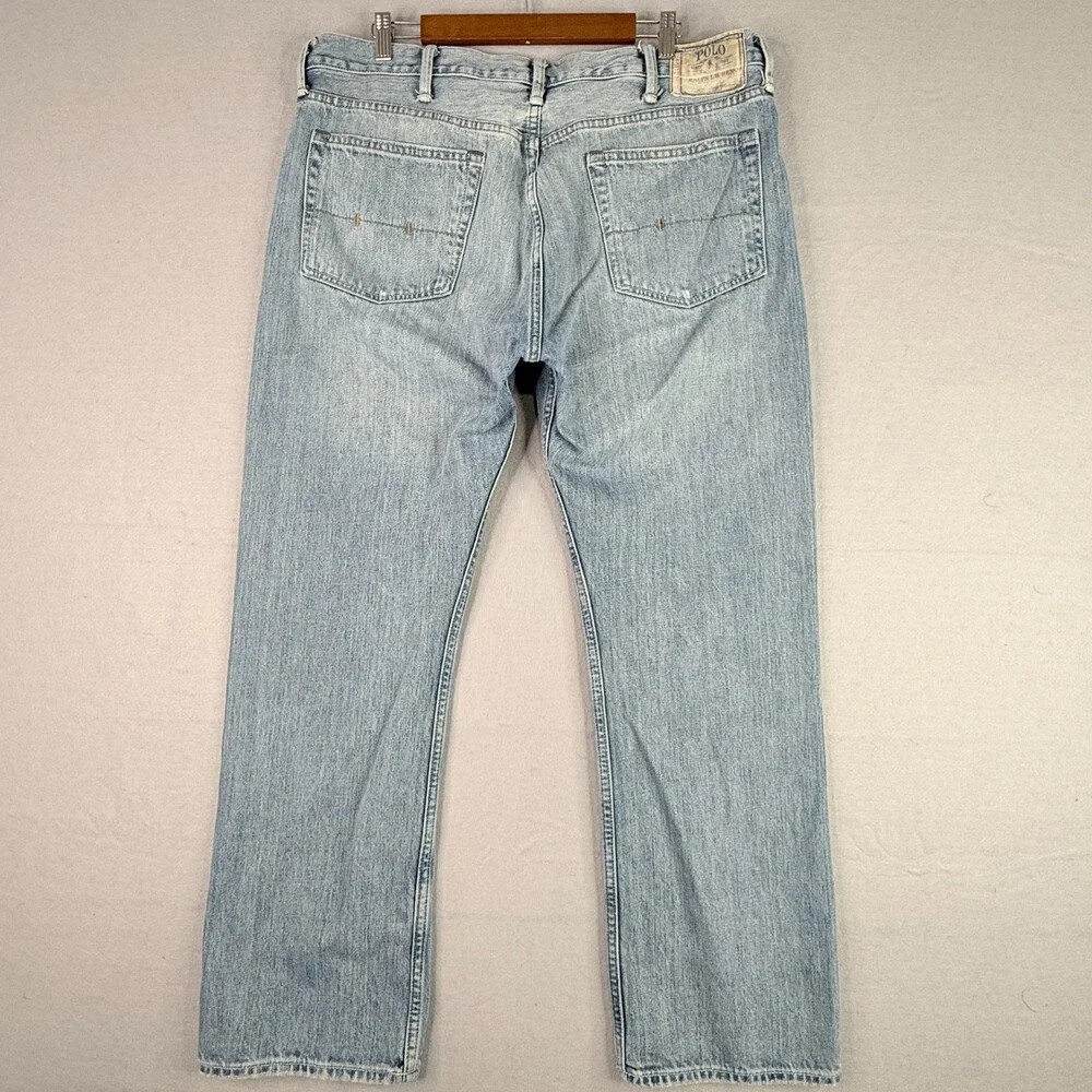 Polo Ralph Lauren Classic 867 Jeans Men's 38x30 Blue Denim Straight Leg - Picture 9 of 13